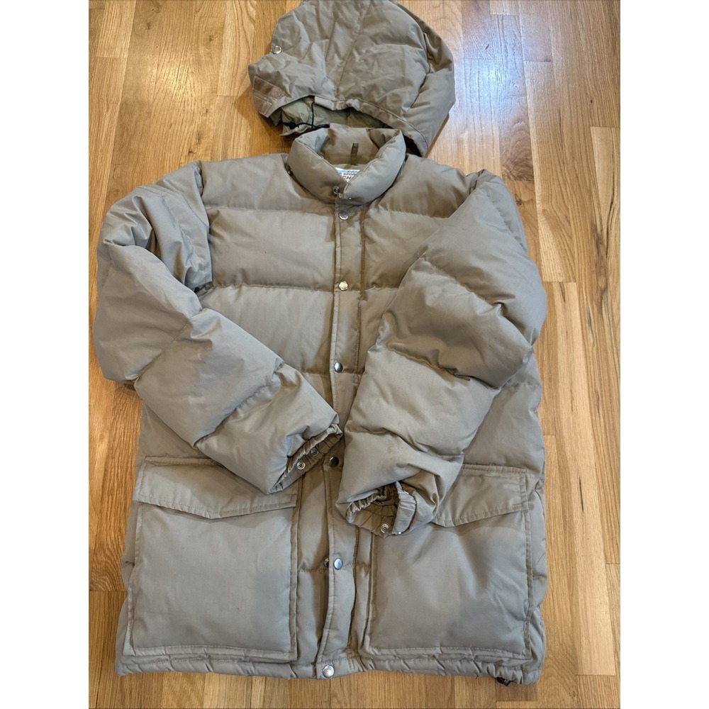 Vintage Sportsman's Choice Puffer Jacket Tan Utility‎ Down Coat Outdoor XL